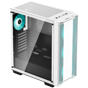 DeepCool CC560 WH, Mid Tower, Mini-ITX/Micro-ATX/ATX, 1xUSB3.0, 1xUSB2.0, 1xAudio, 4x120mm Pre-Installed LED Fans, Tempered Glass, Mesh Panel, White, R-CC560-WHGAA4-G-1