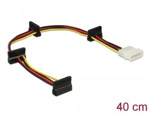 Cablu de alimentare Molex 4 pini > 4 x SATA 15 pini, 40 cm