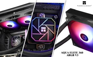 Thermalright водно охлаждане Water Cooling Aqua Elite 360 Black A-RGB V3 - LGA1851/LGA1700/AM5