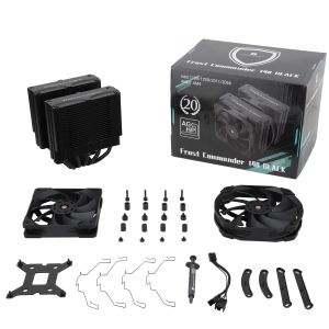 Thermalright охладител CPU Cooler Frost Commander 140 Black - Dual-Tower - LGA1851/LGA1700/AM5