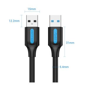 Vention Кабел USB 3.0 AM / AM - 1.5M Black - CONBG