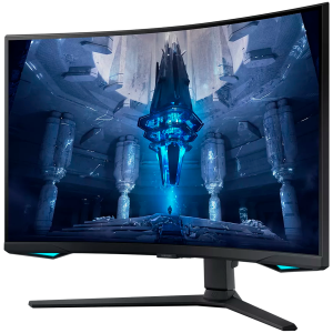 Monitor LED Samsung LS32BG750NPXEN Odyssey G75NB, 32" UHD Curved 1000R 16:9 (3840x2160) VA 165Hz, 350 cd/㎡, 1m:1, Q HDR 2000, 1ms (GTG), 178/178, FreeSync PP, 1xDP 2xHDMI, 2xUSB 3.0 , 3.5 Jack, Tilt/Pivot/Swivel/HeightAdj (120mm), VESA 100x100, 3Y