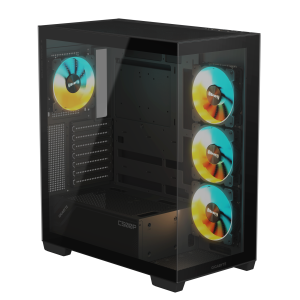 Кутия Gigabyte C500 PANORAMIC Stealth Black - Mid-Tower