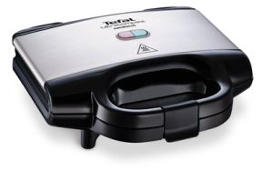 Aparat pentru sandvișuri Tefal SM157236 Ultracompact alb, plită grătar, 700W, pornit/oprit, buton gata de gătit, LED