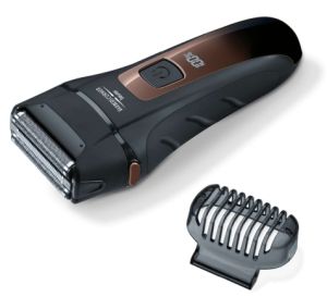 Beurer HR 7000 foil shaver, triple-blade shaving system, extendable trimmer, LED display, Removable shaver head, Water-resistant, quick-charge function, 60 minutes shaving time