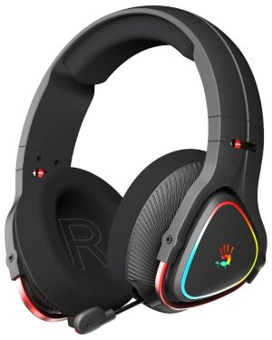 Геймърски безжични слушалки A4TECH Bloody MR710, Bluetooth v5.0, 2.4Ghz, RGB, Микрофон, Черен