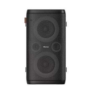 Audio system Hisense Party Rocker One Plus (HP110) Bluetooth Speaker with 300W Power, Built-in Woofer, Karaoke Mode, Built-in Wireless Charging Pad, AUX Input and Output, USB, 15 Hour Long-Lasting Battery 4 x 2500Ah, 2x mics included