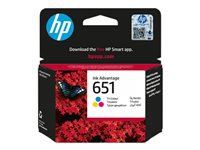 HP 651 original Ink cartridge C2P11AE BHK Tri-color