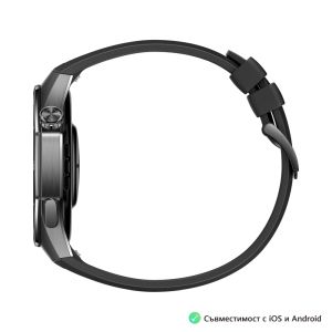 Часовник Huawei Watch GT5 Pro Vili-B29F, 1.43", Amoled, 466x466, PPI 326, BT5.2, BLE/BR/EDR, 524mAh, 40-meter free diving, HUAWEI TruSense System, ECG analysis, Battery life up to 14 days, Compatible with iOS and Android devices, Black Fluoroelastomer