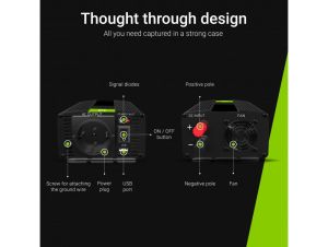 Инвертор GREEN CELL, 12V, 300W/600W, Modified Sine Wave