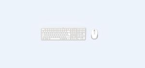 Hama Wireless keyboard and mouse set WKM-550, бяла, 173066