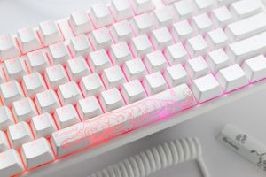 Геймърскa механична клавиатура Ducky One 3 Pure White TKL Hotswap Cherry MX Silver, RGB, PBT Keycaps