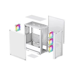 DeepCool кутия Case ATX - CC560 MESH White v2