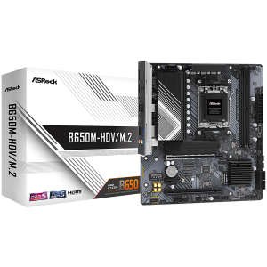 ASROCK MB Desktop B650M-HDV/M2, AM5, 2x DDR5, 2x PCIe 4.0 x16, 1x PCIe 4.0 x1, 1x Blazing M.2(PCIe Gen5x4), 1x Hyper M.2(PCIe Gen4x4), 1x M.2, 4x SATA3 6.0 Gb/s, 1x HDMI, 1x DisplayPort, 2.5G LAN, 7x USB 3.2, 8x USB 2.0, 1x USB-C