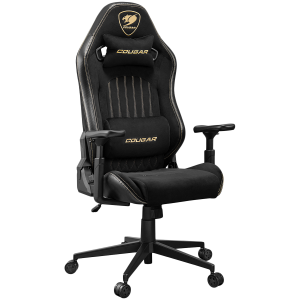 COUGAR Gaming chair Explore Royal F, Breathable Velvet Fabric + Breathable PVC Leather, Adjustable Design, Enhanced Ergonomics, 3D Hyperrotation Armrests, Recliner system 90°~155°