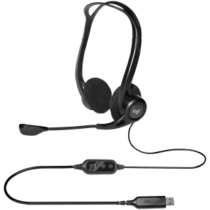 LOGITECH PC960 Corded Stereo Headset BLACK - USB