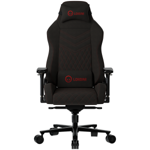LORGAR Ace 422, Gaming chair, Anti-stain durable fabric, 1.8 mm metal frame, multiblock mechanism, 4D armrests, 5 Star aluminum base, Class-4 gas lift, 75mm PU casters, Black + red