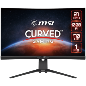 Monitor curbat pentru jocuri MSI G272CQP, 27" 170Hz, 4K WQHD (2560x1440) 16:9, VA Anti-reflecție, curbă 1000R, 1 ms, 300 nits, 3000:1, 178°/178°, DP Sincronizare, 1x Adaptabil 2x HDMI, 1xType-C, 3 ani garanție