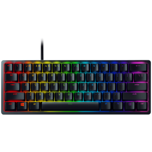 Huntsman V3 Pro Mini - US Layout, Gaming Keyboard, Analog Optical Switch Gen-2, 60% size, Razer Chroma™ RGB, Detachable Type C Cable, Doubleshot PBT Keycaps, 5052 Brushed Aluminum Alloy Top Case, Rapid Trigger Mode, Analog Input