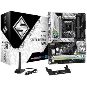 ASROCK MB Desktop Z790 Steel Legend (S1700, 4x DDR5, 1x PCIe 5.0 x16, 1x PCIe 4.0 x16, 1x PCIe 3.0 x1, 4x Hyper M.2, 1x Blazing M.2, 8x SATA3, 2x USB-C, 16x USB 3.2, 5x USB 2.0, 1x RJ-45 2.5GB Lan, 802.11ax Wi-Fi 6E Module, 1x HDMI, 1x DP, ATX