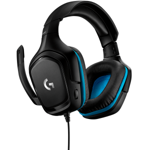 LOGITECH G432 Wired Gaming Headset 7.1 - LEATHERETTE - BLACK/BLUE - USB