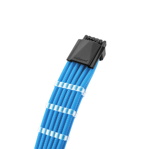 CableMod E-Series Pro ModMesh Sleeved 12VHPWR PCI-e Cable for Super Flower Leadex Platinum / Platinum SE / Titanium / V Gold Pro / V Platinum Pro, EVGA G7 / G6 / G5 / G3 / G2 / P2 / T2 (Light Blue, Nvidia 4000 series, 16-pin to Dual 8-pin, 600mm)