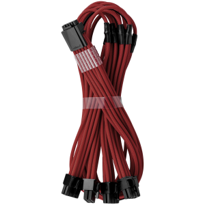 CableMod E-Series Pro ModMesh Sleeved 12VHPWR PCI-e Cable for Super Flower Leadex Platinum / Platinum SE / Titanium / V Gold Pro / V Platinum Pro, EVGA G7 / G6 / G5 / G3 / G2 / P2 / T2 (Blood Red, Nvidia 4000 series, 16-pin to Quad 8-pin, 60cm)