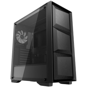 DeepCool MATREXX 50 MESH 4FS, Mid Tower, Mini-ITX/Micro-ATX/ATX/E-ATX, 1xUSB3.0, 2xUSB2.0, 1xAudio, 4x 120mm Tri-color LED Fans, Tempered Glass, Mesh Panel, Black, DP-ATX-MATREXX50-MESH-4FS