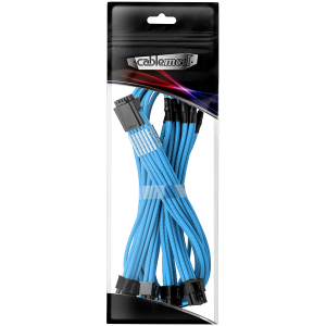 CableMod E-Series Pro ModMesh Sleeved 12VHPWR PCI-e Cable for Super Flower Leadex Platinum / Platinum SE / Titanium / V Gold Pro / V Platinum Pro, EVGA G7 / G6 / G5 / G3 / G2 / P2 / T2 (Light Blue, Nvidia 4000 series, 16-pin to Quad 8-pin, 60cm)