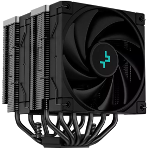 DeepCool AK620 Zero Dark, răcitor de aer pentru procesor, ventilator 1x120 mm FK120 PWM FDB, ARGB, 6 conducte de căldură, rulment dinamic fluid, LGA2066/2011-v3/2011/1700/1200/1151/1150, AMD355, AMD3555 -AK620-BKNNMT-G-1