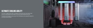 Montech METAL DT24 PREMIUM, CPU Cooler, 270W TDP, Dual Tower, ARGB, Black