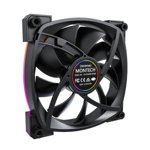 Montech вентилатор RX140 PWM, REVERSE Fan, 140mm, ARGB, Black