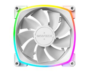 Montech RX120 PWM, REVERSE Fan, 120mm, ARGB, White