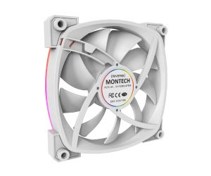 Ventilator Montech RX120 PWM, Ventilator REVERSE, 120 mm, ARGB, Alb