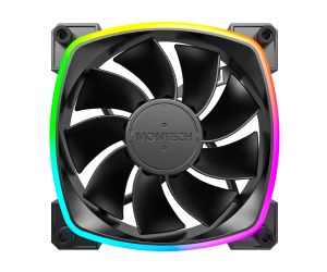 Montech вентилатор RX120 PWM, REVERSE Fan, 120mm, ARGB, Black