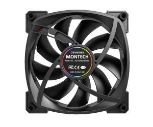 Montech вентилатор RX120 PWM, REVERSE Fan, 120mm, ARGB, Black