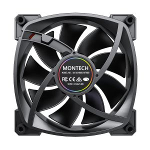 Ventilator Montech AX140 PWM, Ventilator 140mm, ARGB, Negru