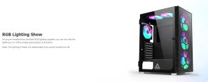 Montech X3 GLASS, Mid-tower Case, TG, 6 fixed RGB Fans, Black