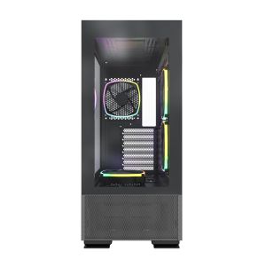 Cutie Montech SKY TWO, carcasă turn mijlociu, TG, ventilatoare ARGB 4x120 mm, negru