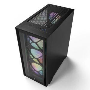 Montech AIR 1000 PREMIUM, Mid-tower Case, TG, 2 Front Panels, 4x120mm ARGB Fans, Black