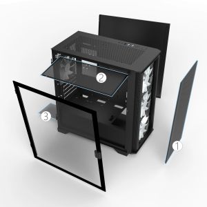 Montech кутия AIR 100 ARGB, Micro ATX Case, TG, 4x120mm ARGB Fans, Black