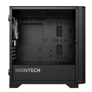 Montech кутия AIR 100 ARGB, Micro ATX Case, TG, 4x120mm ARGB Fans, Black