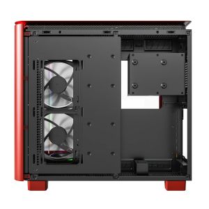 Montech кутия KING 95 Pro, Dual Chamber Mid-tower Case, 6 ARGB Fans, 2 Front Panels, Red