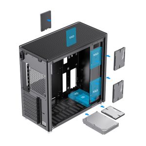 Gamemax кутия Case ATX - MeshBOX Black - Full Mesh