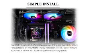 Thermalright водно охлаждане Water Cooling Aqua Elite 240 Black A-RGB V3 - LGA1851/LGA1700/AM5