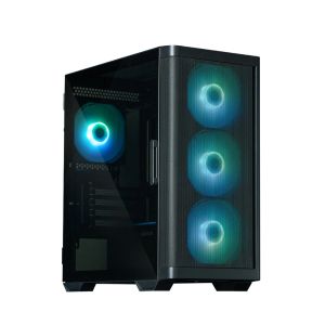 Zalman кутия Case mATX - M4 Black - Addressable RGB, Tempered Glass, 4 fans included