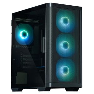 Zalman кутия Case mATX - M4 Black - Addressable RGB, Tempered Glass, 4 fans included