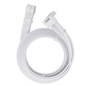 1stPlayer Custom Sleeved Modding Cable White - PCIe 5.0 12VHPWR M/M - FM2-B-WH