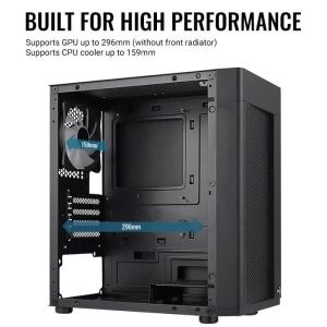 Cutie AeroCool Case mATX - Hexform-G-BK-v2 - 3 ventilatoare incluse