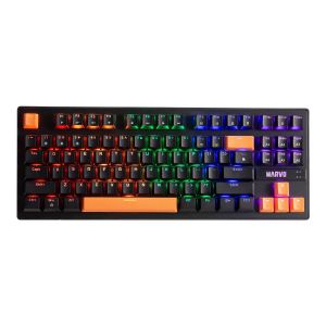 Tastatură mecanică pentru jocuri Marvo Tastatură mecanică pentru jocuri 87 de taste, capace portocalii TKL - KG901C